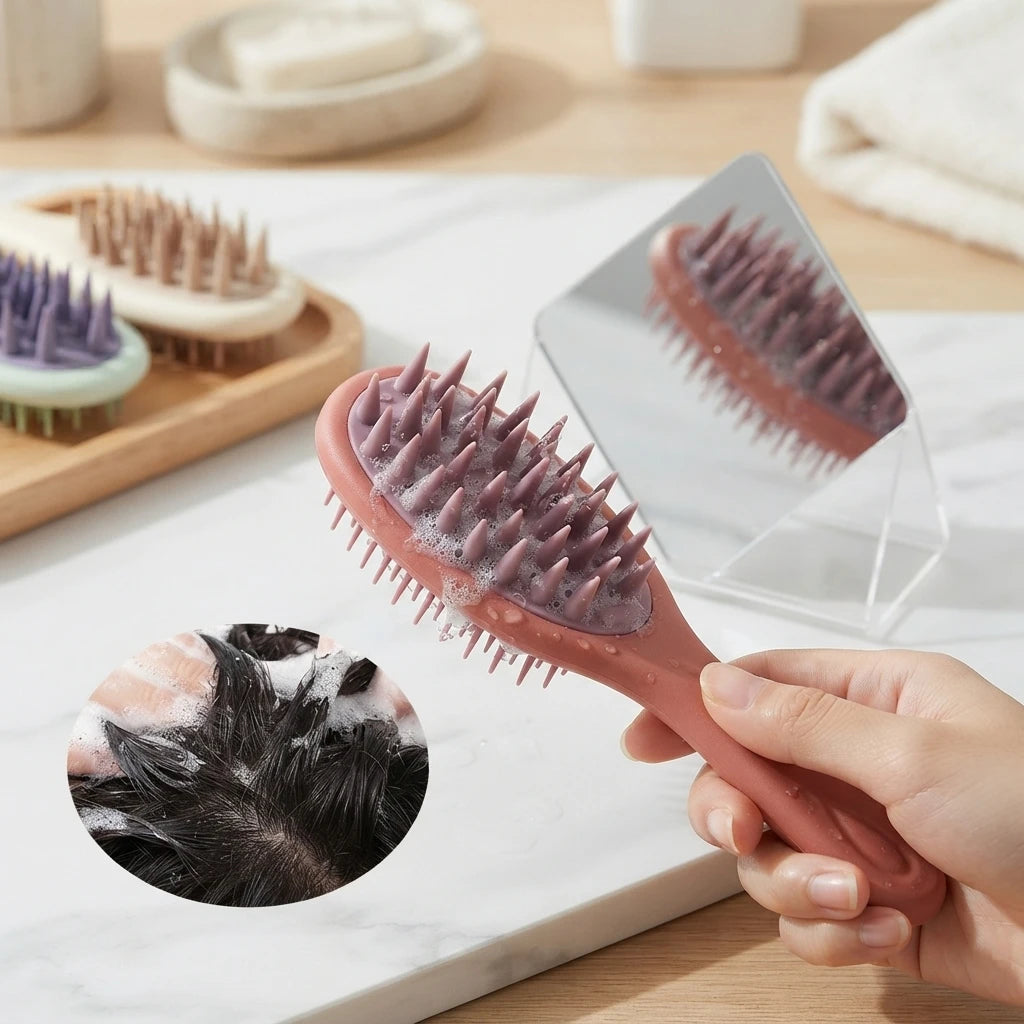 2-in-1 Shower Brush and Scalp Massager